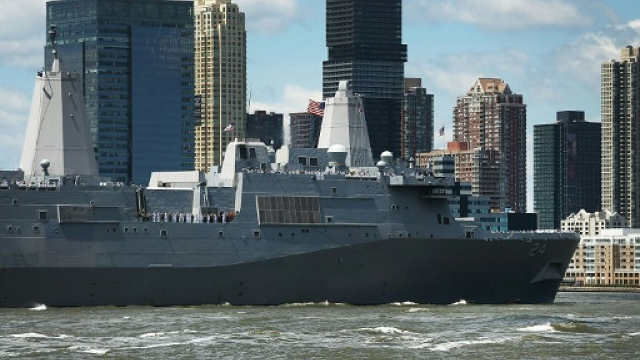 the uss arlington pictured may 2018 which transports marines amphibious vehicles conventional landing craft and rotary aircraft will head toward the gulf after intelligence reports suggested iran was planning some sort of attack in the region photo afp