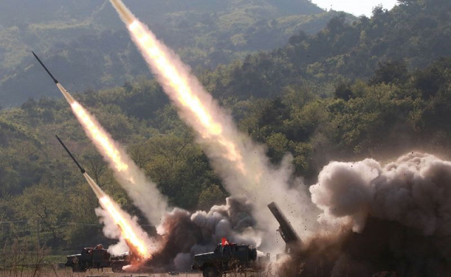 this may 9 2019 picture released from north korea 039 s official korean central news agency kcna shows rocket launchers firing during a drill by units of the korean people 039 s army photo afp this may 9 2019 picture released from north korea 039 s official korean central news agency kcna shows rocket launchers firing during a drill by units of the korean people 039 s army photo afp