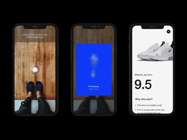 the sportswear giant nike is working on updating the nike fit app with augmented reality ar features that lets you scan your feet measurements and helps you find the shoes that will fit photo engadget the sportswear giant nike is working on updating the nike fit app with augmented reality ar features that lets you scan your feet measurements and helps you find the shoes that will fit photo engadget