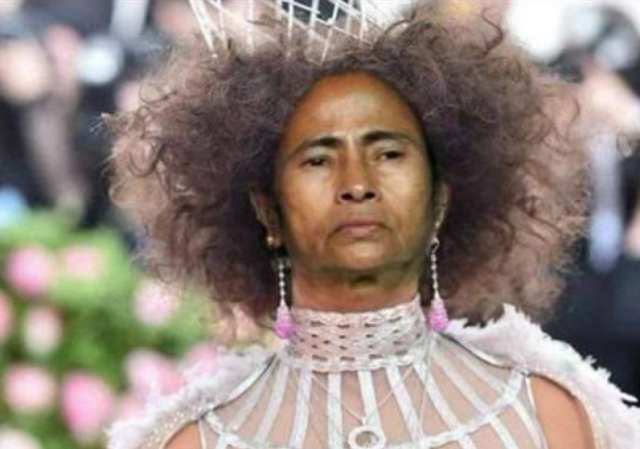 sharma posts superimposed head of mamata banerjee on priyanka chopra 039 s picture at met gala in new york photo twitter