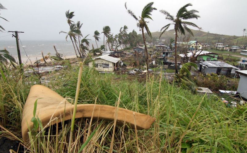 the pacific island of fiji is already feeling the impact of climate change through wild storms such as cyclone winston which killed 44 people in 2016 and wiped out a third of the economy photo afp