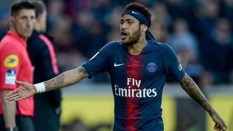 27 year old 039 s suspension for lashing out at a fan following psg 039 s penalty shootout loss to rennes in the french cup final comes into effect on monday while he will also miss three champions league games at the start of next season for criticising the referee after the man united defeat photo afp