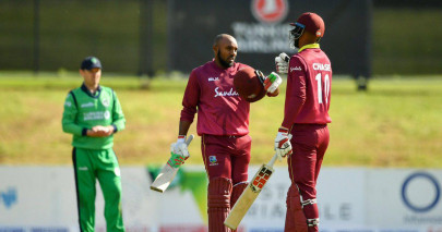 ambris ton helps west indies make record chase against ireland ambris ton helps west indies make record chase against ireland
