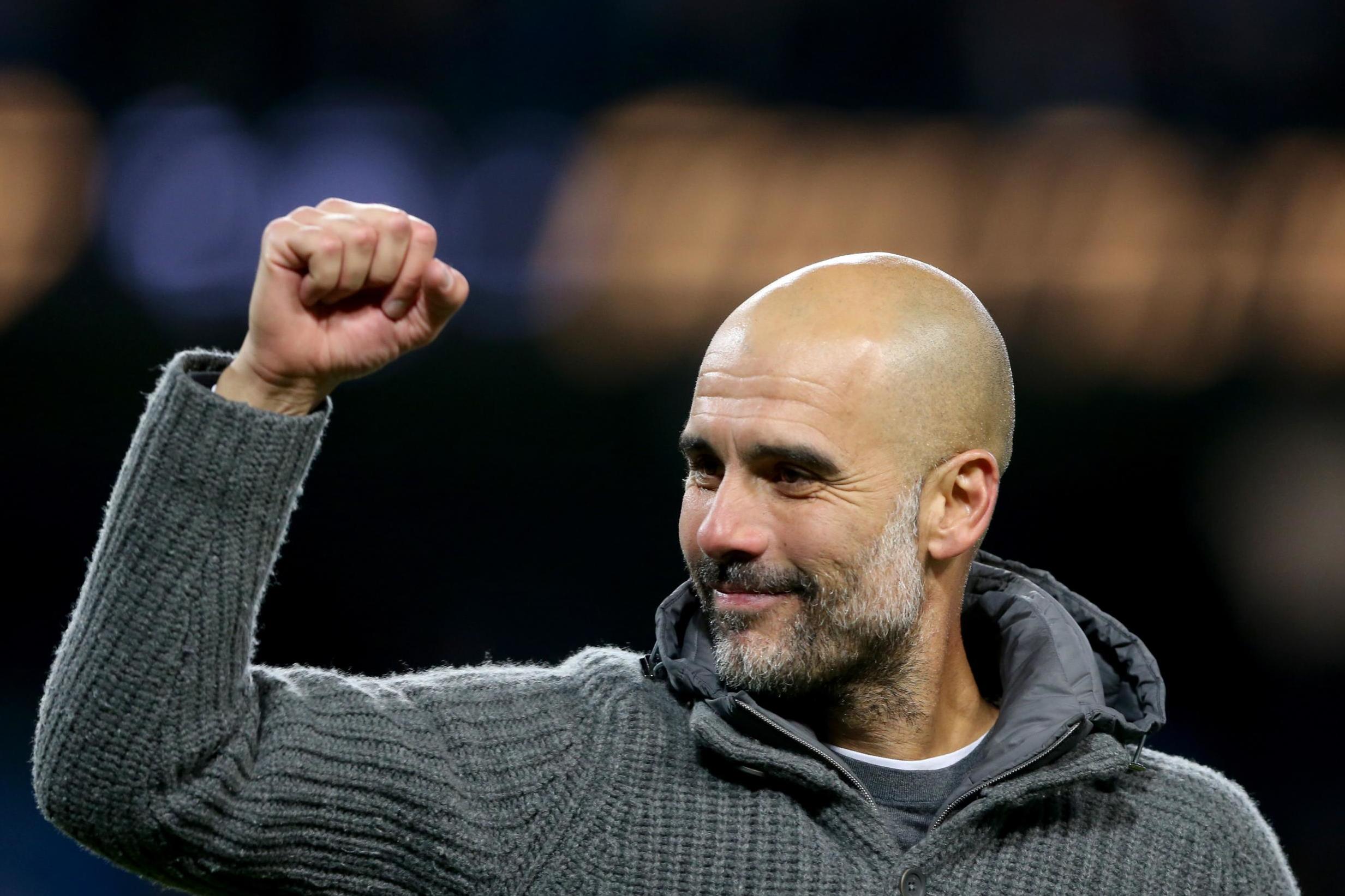 guardiola 039 s team set an english top flight record of 100 points when winning the league last season and will retain their crown with a total of 98 if they beat brighton in their last game on sunday photo afp