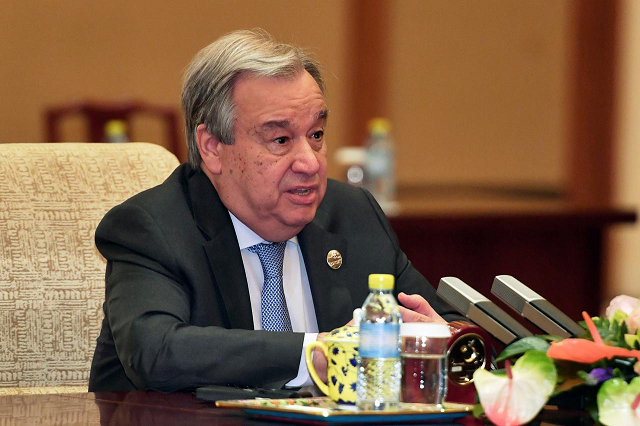 climate change is running faster than what we are says guterres photo reuters