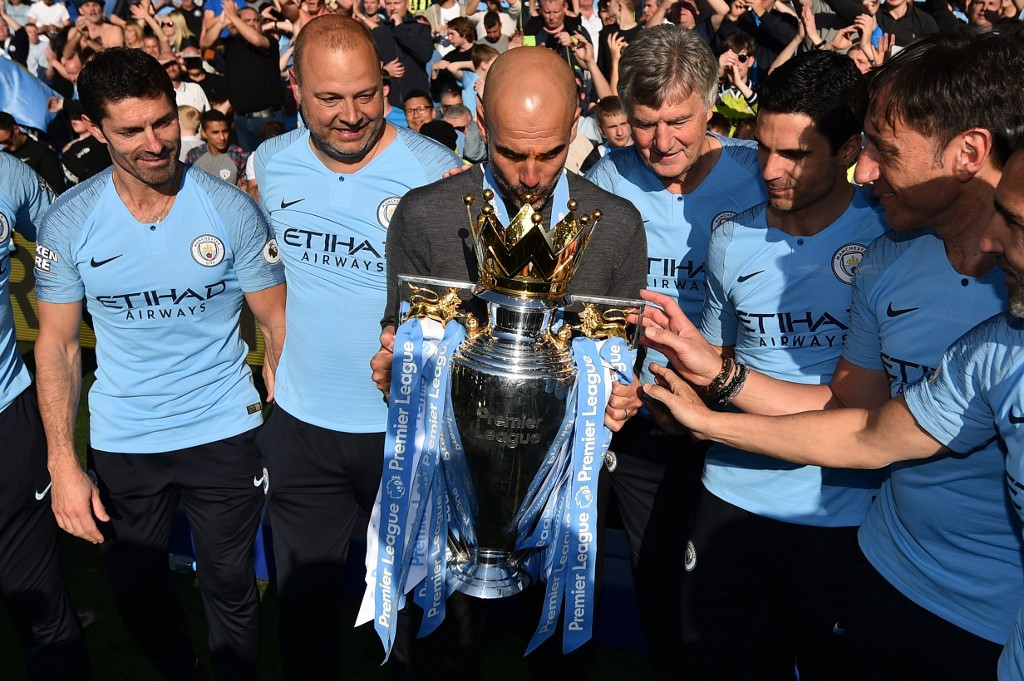 guardiola 039 s side secured exactly 100 points in winning the title last season but the manager was arguably even more impressed by their efforts this term even if the overall tally was lower photo afp