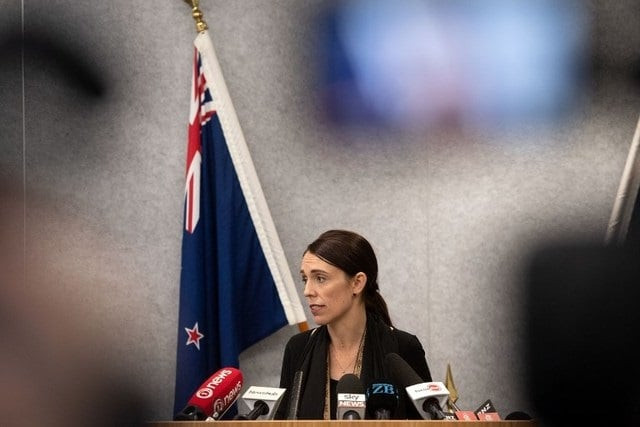 new zealand prime minister jacinda ardern speaks to the media during a press conference at the justice precinct in christchurch on march 16 2019 a right wing extremist who filmed himself rampaging through two mosques in the quiet new zealand city of christchurch killing 49 worshippers appeared in court on a murder charge on march 16 2019 photo by marty melville office of prime miniter new zealand afp new zealand prime minister jacinda ardern speaks to the media during a press conference at the justice precinct in christchurch on march 16 2019 a right wing extremist who filmed himself rampaging through two mosques in the quiet new zealand city of christchurch killing 49 worshippers appeared in court on a murder charge on march 16 2019 photo by marty melville office of prime miniter new zealand afp