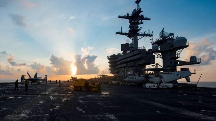 the aircraft carrier uss carl vinson cvn 70 transits the south china sea photo reuters