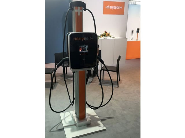 a chargepoint station on display at the frankfurt motor show iaa in frankfurt germany september 12 2017 photo reuters a chargepoint station on display at the frankfurt motor show iaa in frankfurt germany september 12 2017 photo reuters