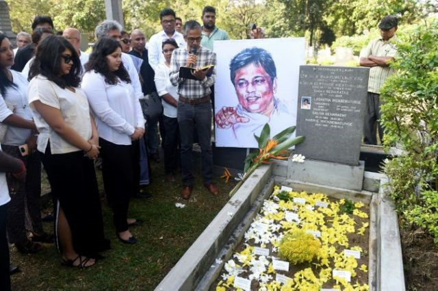 wickrematunge was stabbed to death by members of a military intelligence unit in january 2009 photo afp