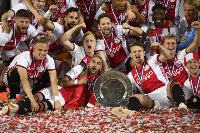 goals from lasse schoene nicolas tagliafico and dusan tadic who bagged a second half brace saw erik ten hag 039 s side win their eighth league match on the bounce and formerly win the title after effectively sealing the deal at the weekend photo afp goals from lasse schoene nicolas tagliafico and dusan tadic who bagged a second half brace saw erik ten hag 039 s side win their eighth league match on the bounce and formerly win the title after effectively sealing the deal at the weekend photo afp
