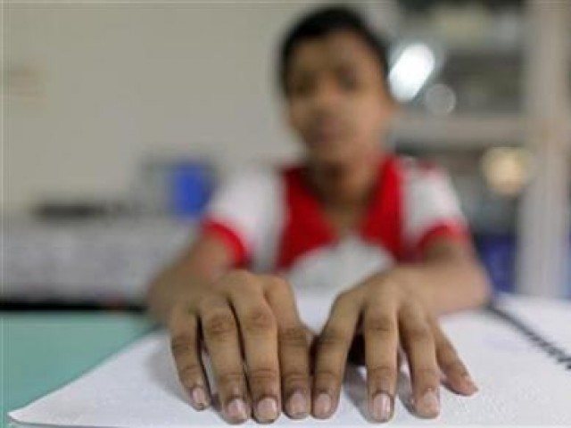 a visually impaired boy photo reuters