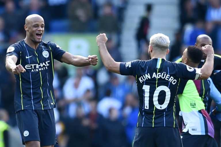 pep guardiola 039 s men also retained the league cup in february the first leg of their potential domestic clean sweep which has never before been done in england photo afp