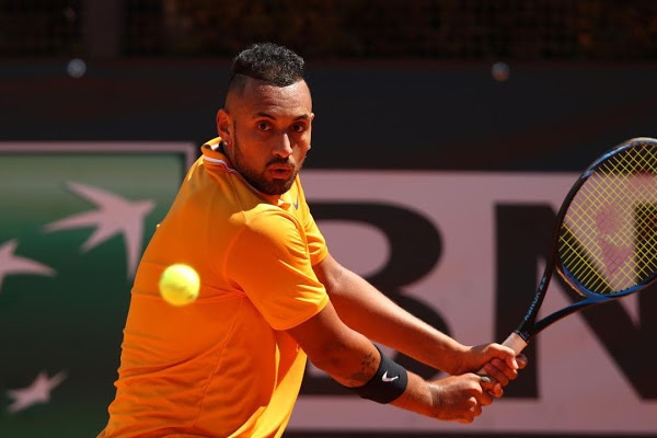 the 24 year old kyrgios always not far from controversy had made headlines earlier in the day after criticising rivals including top stars novak djokovic and rafael nadal photo afp