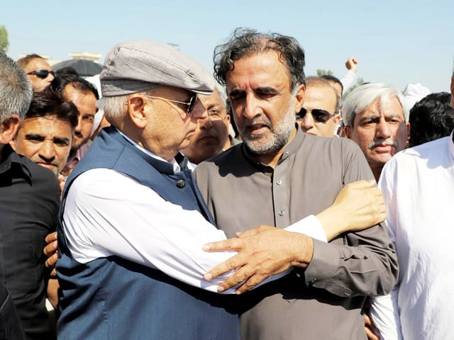 officials politicians attend funeral prayers of usama qamar his friend in nogaza village photo nni