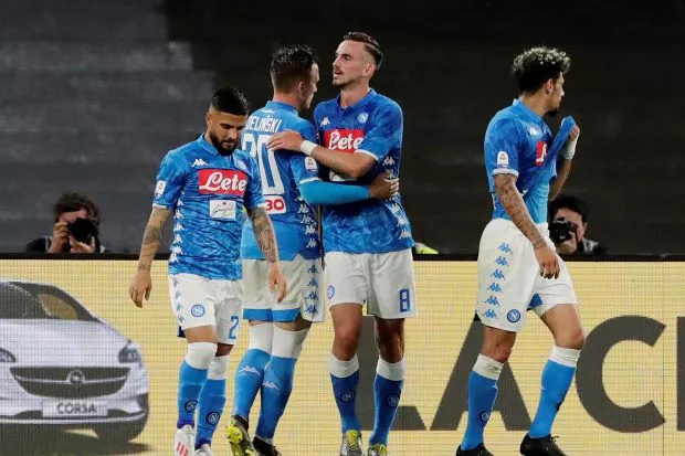 fabian ruiz scored twice for napoli already sure of finishing second after piotr zielinski and dries mertens set them on their way while home defender kalidou koulibaly made a remarkable goal line clearance from lautaro martinez photo reuters fabian ruiz scored twice for napoli already sure of finishing second after piotr zielinski and dries mertens set them on their way while home defender kalidou koulibaly made a remarkable goal line clearance from lautaro martinez photo reuters