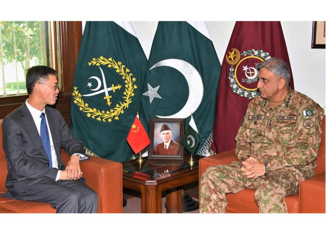chinese envoy yao jing calls on army chief general qamar bajwa at the ghq in rawalpindi on monday photo ispr chinese envoy yao jing calls on army chief general qamar bajwa at the ghq in rawalpindi on monday photo ispr