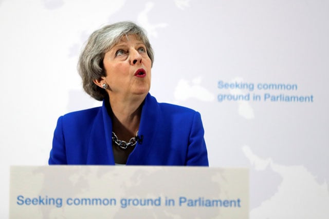 britain 039 s prime minister theresa may delivers a speech in london britain may 21 2019 photo reuters