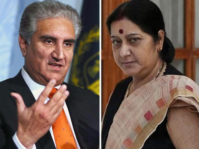 swaraj refuses to stand next to fm qureshi at sco moot swaraj refuses to stand next to fm qureshi at sco moot