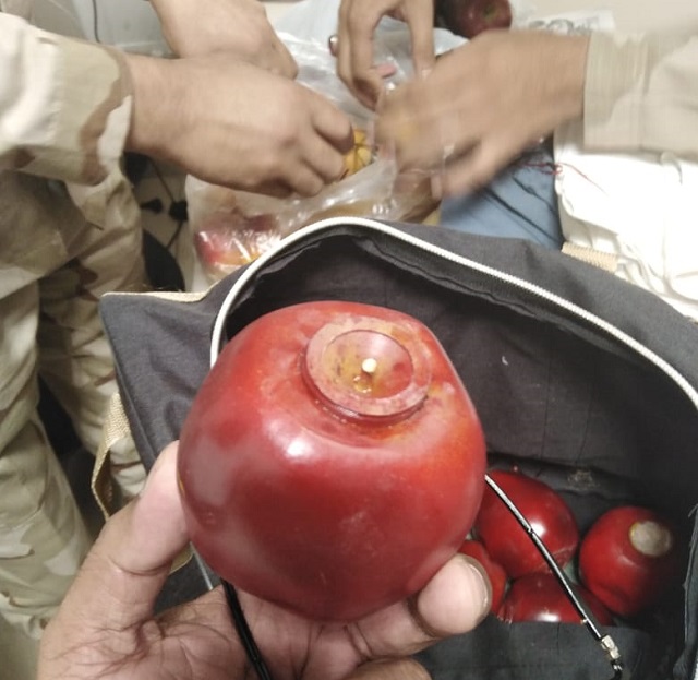 bid to smuggle ice drugs in decorative apples foiled at islamabad airport