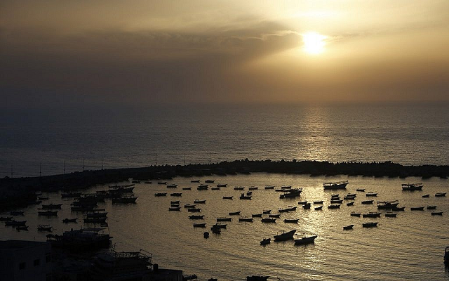 a general view of the fishing port in gaza city on may 5 2019 photo afp