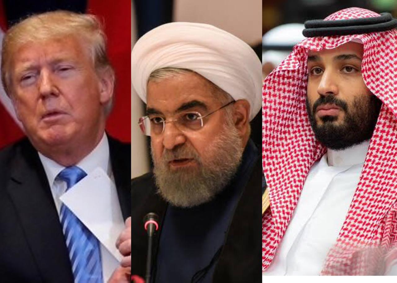 reuters file photos of us president trump l iranian president rouhani c and saudi crown prince mohammad bin salman