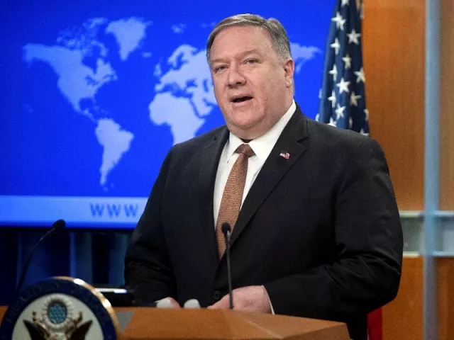 secretary of state mike pompeo has backed up us allegations that iran is behind sabotage on ships off the uae coast photo afp secretary of state mike pompeo has backed up us allegations that iran is behind sabotage on ships off the uae coast photo afp