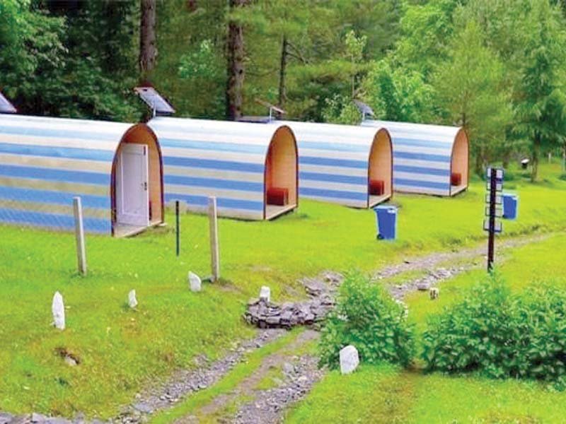 camping pods tent villages ready to welcome tourists in scenic valleys of k p