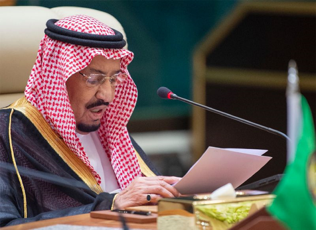 saudi king salman bin abdulaziz told a meeting of the organization of the islamic cooperation that quot terrorist actions target the safety of navigation and world oil supplies quot photo afp