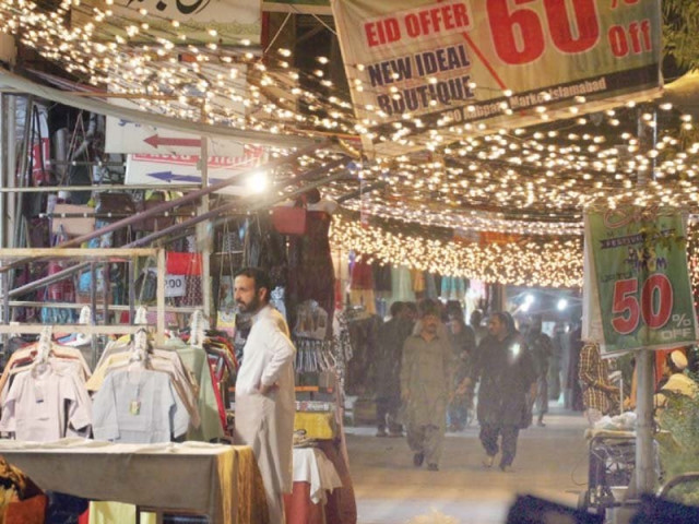 the capital s markets wear festive look in the last week of ramazan photo express the capital s markets wear festive look in the last week of ramazan photo express