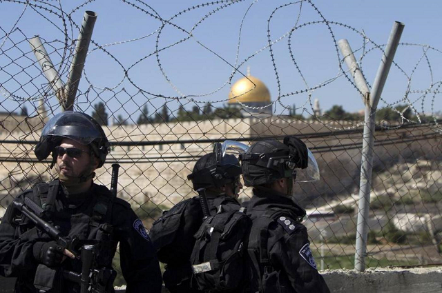 israeli police stand guard near the al aqsa mosque compound in east jerusalem photo afp