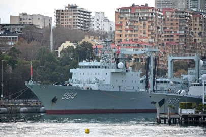 chinese warships cause surprise in sydney harbour chinese warships cause surprise in sydney harbour