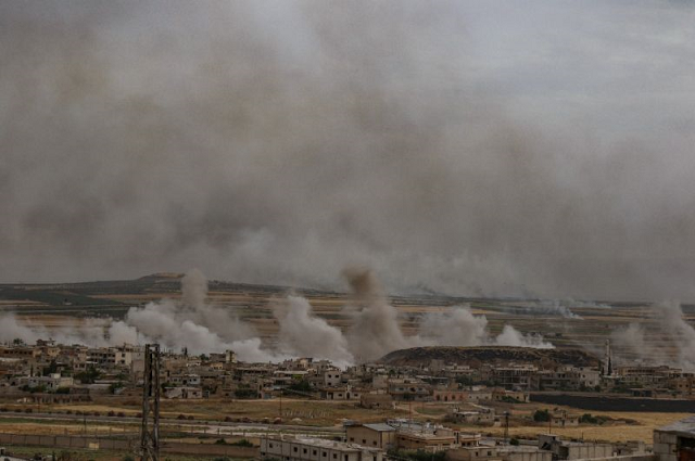 smoke rises following reported syrian government forces 039 bombardment in idlib province june 5 2019 as the regime and its ally russia have since late april ramped up deadly air strikes and rocket fire on the region photo afp