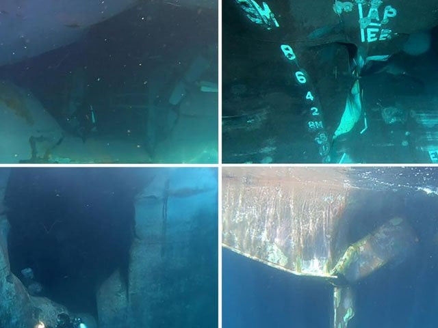 a combination of undated photographs provided june 6 2019 by the united arab emirates mission to the united nations show underwater damage to the clockwise from top left saudi arabian tanker amjad saudi arabian tanker al marzoqah norwegian tanker andrea victory and emirati vessel a michel in the port of fujairah photo reuters a combination of undated photographs provided june 6 2019 by the united arab emirates mission to the united nations show underwater damage to the clockwise from top left saudi arabian tanker amjad saudi arabian tanker al marzoqah norwegian tanker andrea victory and emirati vessel a michel in the port of fujairah photo reuters