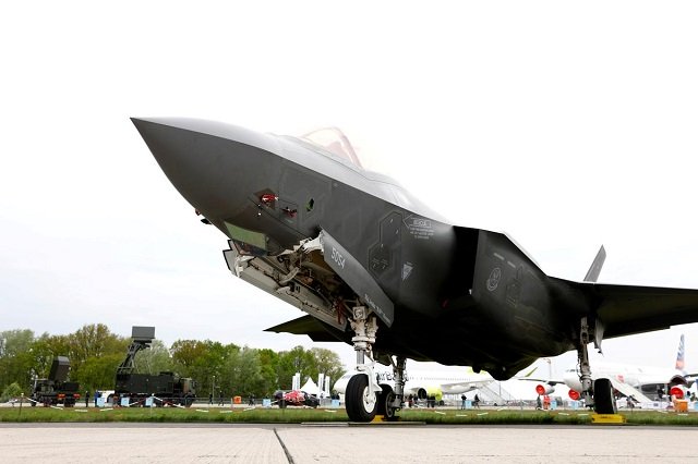 a lockheed martin f 35 aircraft is seen at the ila air show in berlin germany april 25 2018 photo reuters