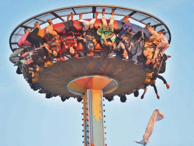 people enjoy a ride at ayub park in rawalpindi during third day of eid photo inp people enjoy a ride at ayub park in rawalpindi during third day of eid photo inp