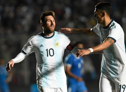 messi scores twice as argentina routs nicaragua 5 1
