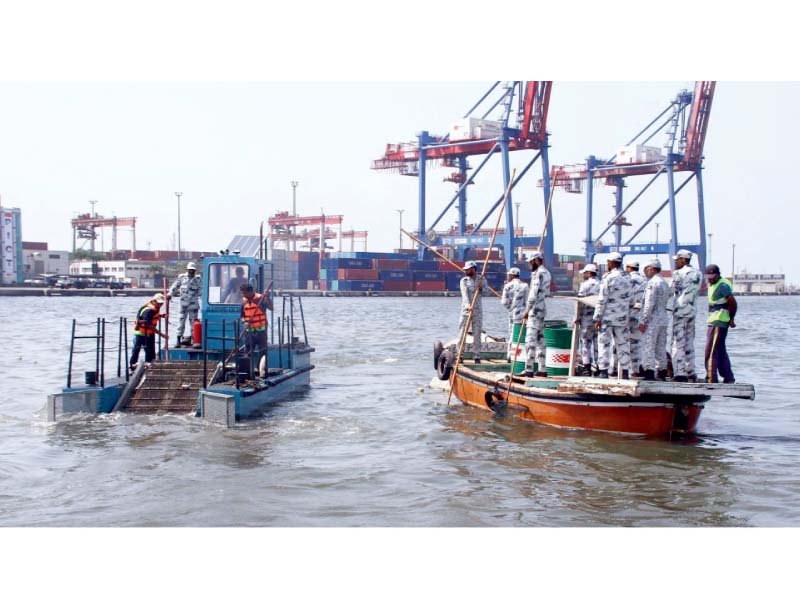 pakistan navy conducts harbour cleaning campaign on world ocean day on saturday photo pr