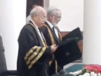 justice gulzar takes oath as acting cjp