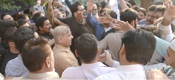 pml n president shehbaz sharif landed at allama iqbal international airport in lahore photo online