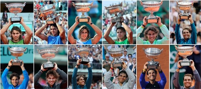 nadal is now just two behind roger federer 039 s all time record of 20 majors and three ahead of novak djokovic who was knocked out by thiem in the semi finals photo afp