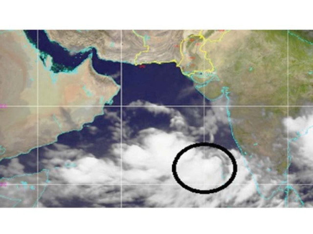 on monday morning a low depression in the arabian sea headed towards lakshadweep in india photo courtesy pmd on monday morning a low depression in the arabian sea headed towards lakshadweep in india photo courtesy pmd