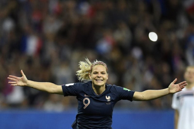 lyon star le sommer fired home from the spot with 18 minutes left after referee bibiana steinhaus decided after a var review that norway defender ingrid syrstad engen had kicked marion torrent on the knee after making a hash of a clearance photo afp lyon star le sommer fired home from the spot with 18 minutes left after referee bibiana steinhaus decided after a var review that norway defender ingrid syrstad engen had kicked marion torrent on the knee after making a hash of a clearance photo afp