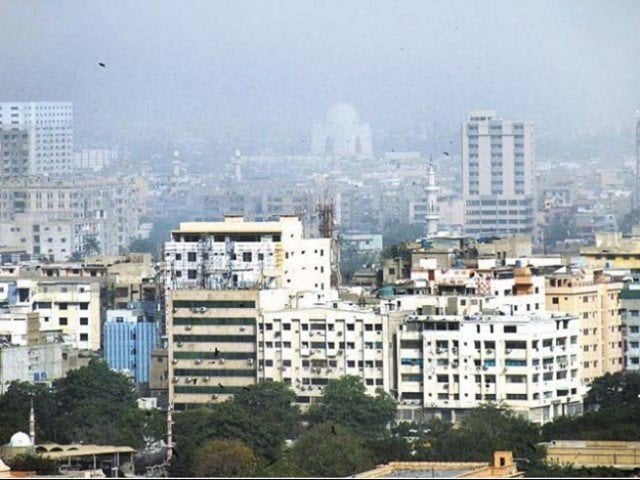 an aerial view of karachi photo file