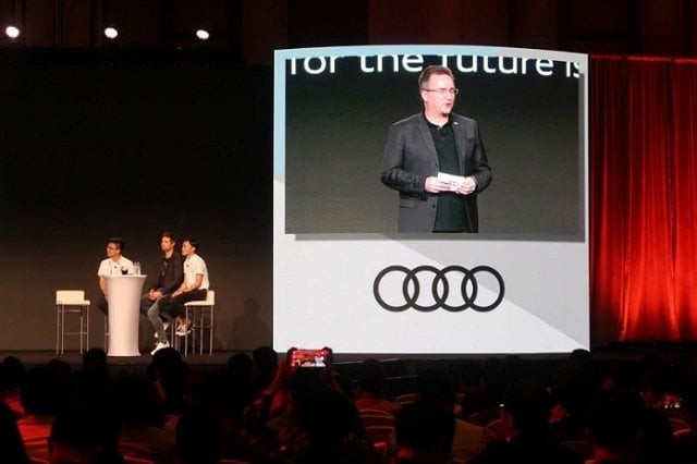a screen shows audi china president thomas owsianski as he introduces audi connect an open app ecosystem at the ces asia in shanghai china june 11 2019 picture taken june 11 2019 photo reuters a screen shows audi china president thomas owsianski as he introduces audi connect an open app ecosystem at the ces asia in shanghai china june 11 2019 picture taken june 11 2019 photo reuters