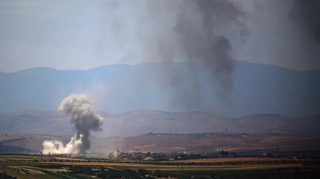 the clashes and air strikes erupted at dawn in northwestern syria a war monitor said photo afp the clashes and air strikes erupted at dawn in northwestern syria a war monitor said photo afp