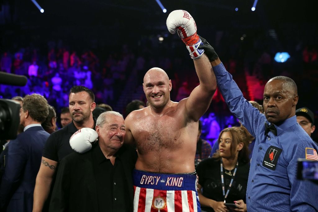 fury determined to put on a show on his las vegas debut overwhelmed schwarz with a dazzling display of ringcraft before unloading in the second round at the mgm grand garden arena photo afp