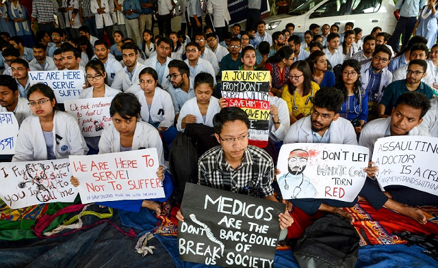 indian doctors are striking to demand better protection from patients and their angry relatives photo afp