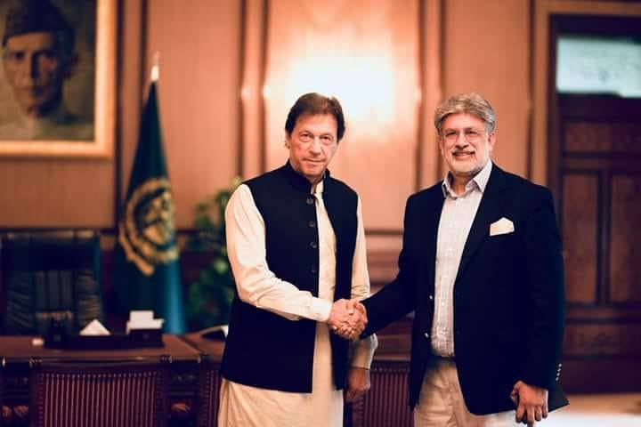 arshad khan with pm imran khan photo file