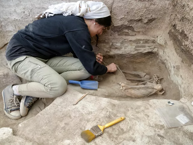 a researcher excavates the ruins of catalhoyuk a prehistoric settlement located in south central turkey that was inhabited from about 9 100 to 7 950 years ago photo reuters a researcher excavates the ruins of catalhoyuk a prehistoric settlement located in south central turkey that was inhabited from about 9 100 to 7 950 years ago photo reuters